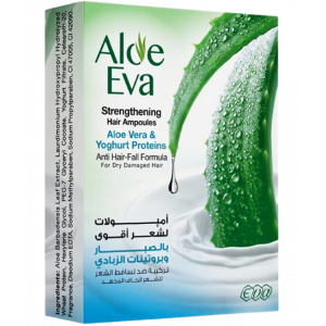 EVA COSMETICS — ALOE EVA STRENGTHENING HAIR AMPOULES WITH ALOE VERA & YOGHURT PROTEINS 4 AMPOULES * 15 ML